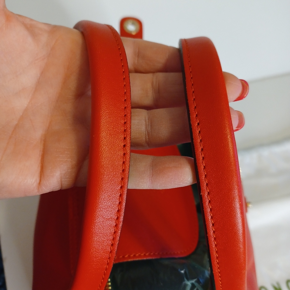 Longchamp Le Pliage Cuir Leather Satchel Handbag Purse - Picture 5 of 15